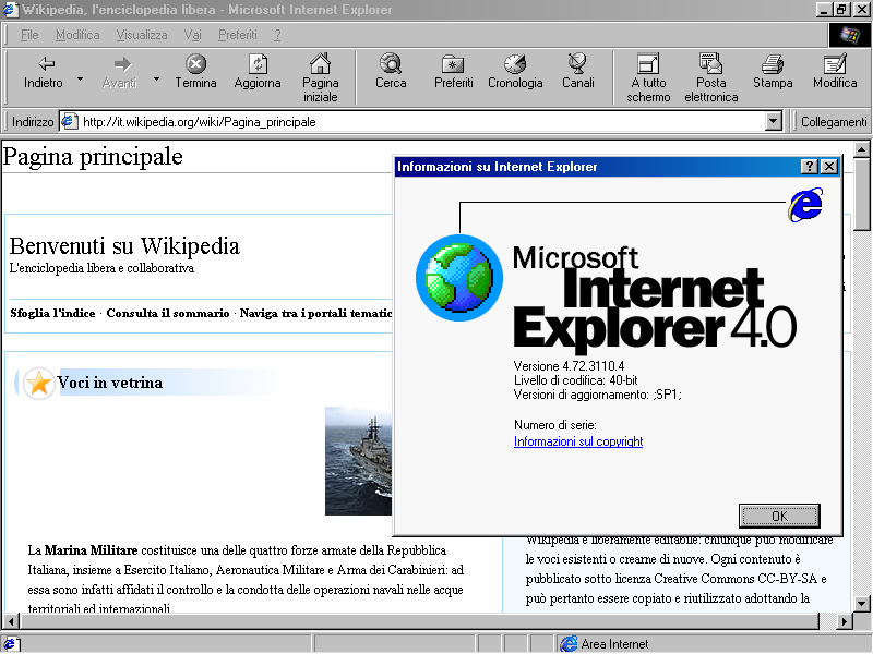 Internet Explorer 4.0 for Windows (Italian) (1997)